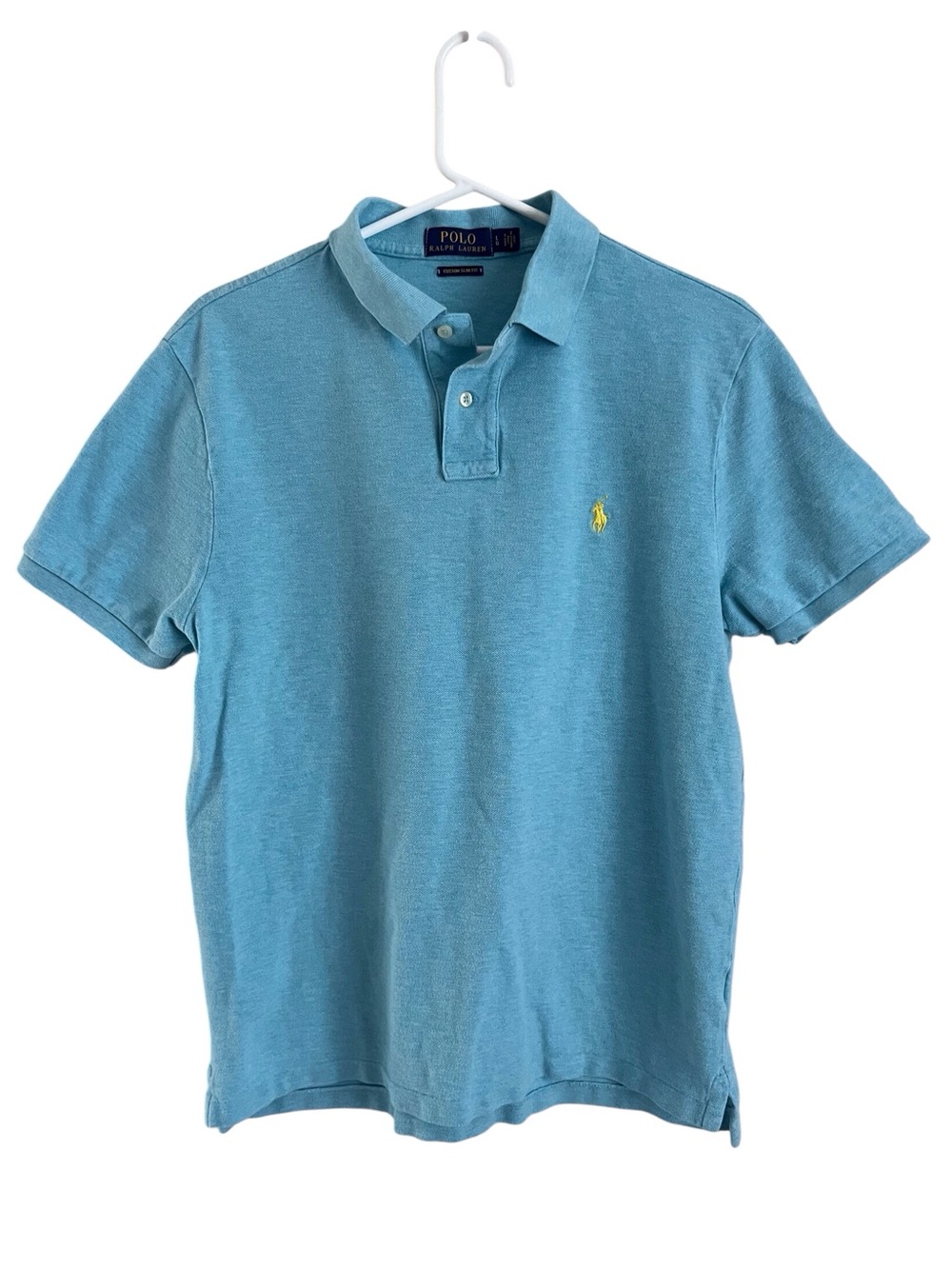 Polo Ralph Lauren Men’s Teal Short Sleeve Polo Shirt Preppy Y2K Casual Large